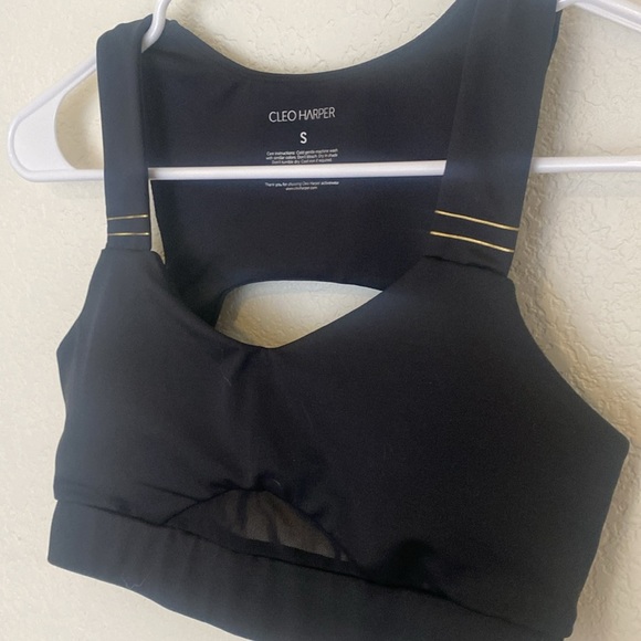 Cleo Harper Set of 3 sports bras Small blue, rose, black, gold - Picture 12 of 14